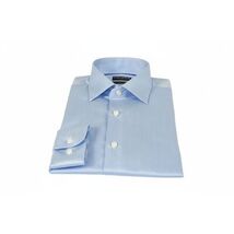 Men's Shirt Christopher Lena PROPER 100% Cotton Wrinkle Free p720ttsr Blue Slim image 3