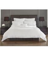 Sferra Classico White Euro Sham Solid Hemstitching Flange 100% Linen Ita... - $66.00