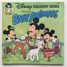 Disney Discovery Series Presents: Baby Animals 7&#39; Vinyl Record / 24 Page Book - £67.44 GBP