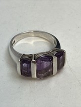 925 Pd Premier Designs Sterling Silver Amethyst Ring Size 8 - $24.70