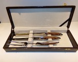 Samurai Stainless Japan Meat Carving Set Knives + Fork in Case - £35.40 GBP