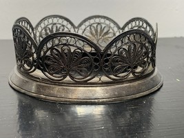 Vintage USSR Cupronickel Sugar Bowl Filigree YM6MET Stamp - €6,23 EUR