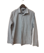 OAKLEY Mens Long Sleeve Solid Gray Button Up Shirt Size Large Zipper Poc... - $11.90 CAD