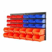 Garage Tools Storage Organizer Hanging 30 Bins Wall Rack Trays Shelving ... - £90.48 GBP