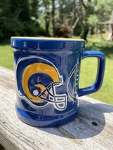 Vtg Official NFL St. Louis Rams Coffee Mug 1999 Raised Helmet Logo Excellent - £26.04 GBP