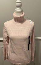 NEW Banana Republic Factory Pointelle Turtleneck Pink Size Small NWT - £23.66 GBP