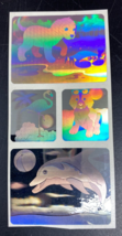 Vintage Stickers Lisa Frank Hologram 3D Sticker Dogs Dolphin Flamingo - $8.91