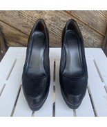 Stuart Weitzman Women’s Quilted Leather Heels Sz 6.5 Shoes Dress Stilett... - £24.92 GBP