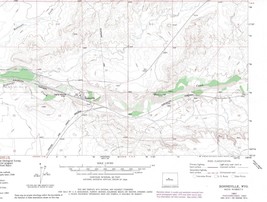 Bonneville Quadrangle Wyoming 1957 USGS Topo Map 7.5 Minute Topographic - £19.01 GBP