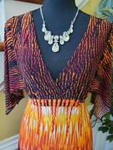 Valerie Bertinelli Size 6 Dress Multicolored Chevron Maxi Long - $23.76