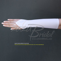 Stretch Dull Matte Satin Fingerless Gloves 8BL/No Shine, Elegant Look - £17.62 GBP