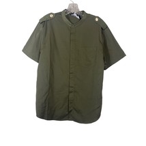 Royalty by Maluma Mens Utility Shirt Size Medium Olive Green Short Sleeve - £25.96 GBP