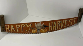 Tii Collections Metal/Wood Harvest Saw 26” 2 handled Happy Harvest Fall Autumn - £22.40 GBP