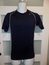 Nike Fit Dry Workout Running SS Shirt Blue/Gray Mesh Sides Size L Men&#39;s - €16,09 EUR
