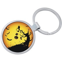 Pumpkins Bats Halloween Keychain - Includes 1.25 Inch Loop for Keys or B... - $10.77