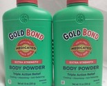 2X Gold Bond Body Powder Medicated Extra Strength 10 oz With Talc - £56.79 GBP