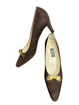 New BALLY Mista Brown Suede Slip On Heel Shoes Size 10 M Made in Switzer... - $914.80 MXN