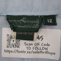 Cabin Creek Shorts Womens 12 Blue Pleated High Rise Button Zip Slash Pocket - £15.81 GBP