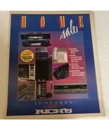 1990s Rich’s Electronics Store Advertisement Print Ad Mini Catalog - $24.74