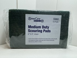 AmerCare Royal Green Scouring Pads 6X9 10 Pack - S960 - £3.93 GBP