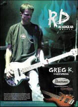 The Offspring Greg K. 2004 Ibanez RD Roadgear Bass guitar advertisement ad print - £3.14 GBP