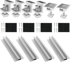 Solar Panel Bracket Aluminium Profile Mounting Rail T-Shaped Centre Clamps Trape - £85.49 GBP