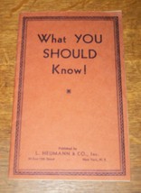 What You Should Know Heumann Health Medicine Disease Quack Remedy Tape Worm Vtg - £31.69 GBP