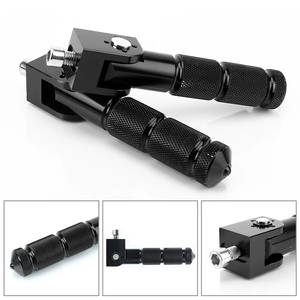 CNC Aluminum Motorcycle Pedals Footrests Pit Dirt Bike Footpegs Foot Rests Hol - £22.74 GBP