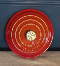 Le Creuset Flame Orange #22 Round Dutch Oven LID ONLY 8 3/8&quot; - £19.28 GBP