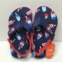 Wonder Nation Toddler Boys Girls Popsicle Beach Flip Flops Sandals Size 9-10 - £12.05 GBP