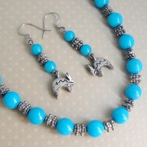 Southwest Rabbit Necklace and Earrings Set                   - £11.81 GBP