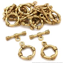 Bali Toggle Clasp Antique Gold Plated 15.5mm Approx 12! - £5.86 GBP