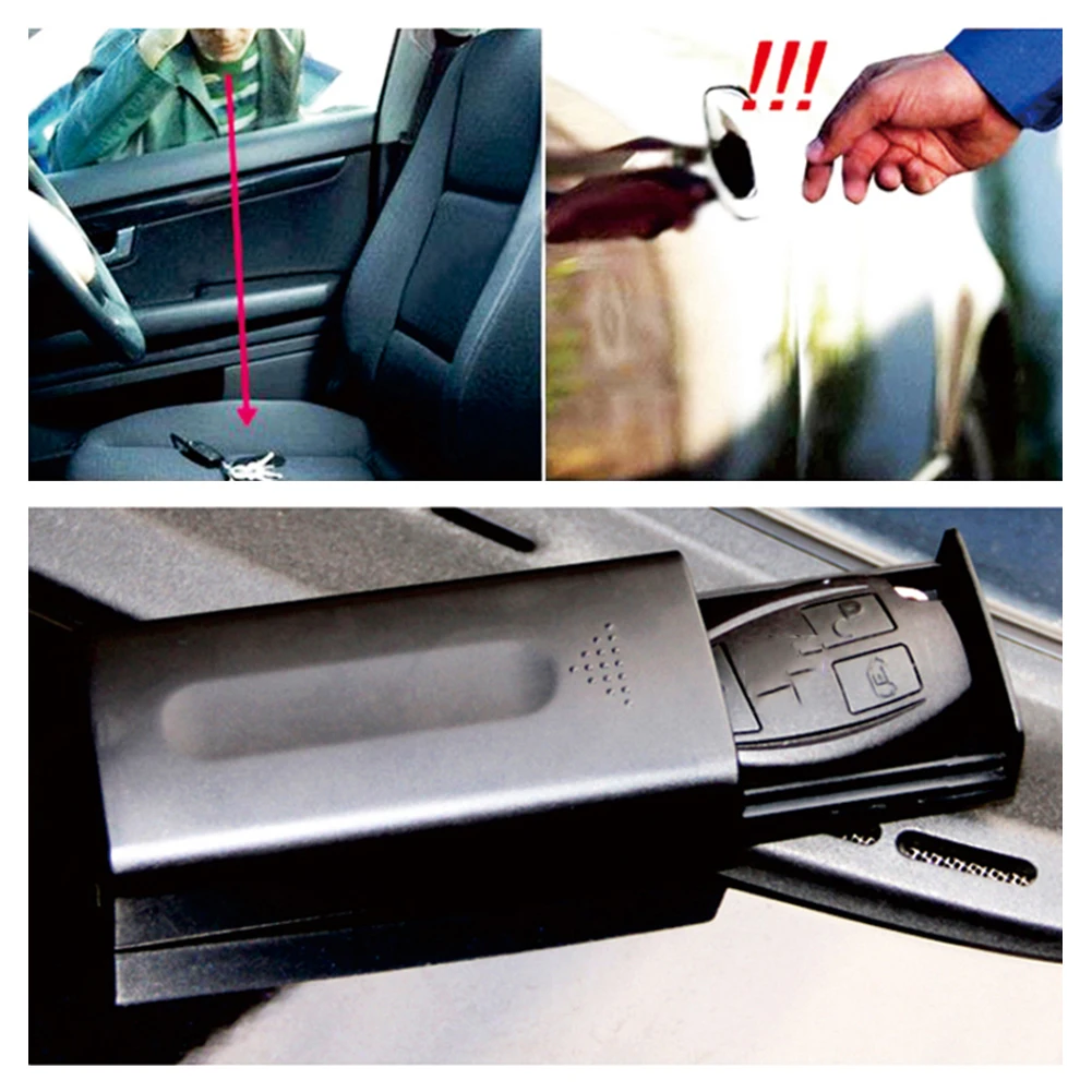 Magnetic Car Key Box - Portable Hidden Key Safe Storage - £13.43 GBP
