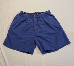 Vintage Chubbies Shorts Navy Blue Elastic Waist Mens Medium Made in USA ... - £26.63 GBP