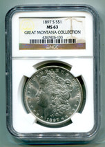 1897-S Morgan Silver Dollar Ngc MS63 Nice Original Coin Premium Quality Pq - £232.14 GBP