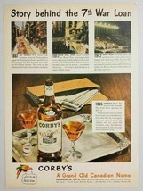 1945 Print Ad Corby&#39;s Blended Whiskey War Loan Drives Through the Years - $9.29