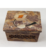 Soatone Trinket Box Mother of Pearl Inlay Made In India Removable Lid Re... - €16,20 EUR