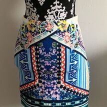 Jealous Tomato Women's A-Line Skirt M Multicolor Geometric Knee Length - $19.80