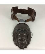 Star Wars Chewbacca Mask Costume Utility Belt Rubies Halloween Chewie Co... - £17.12 GBP