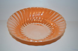 Vintage Fire-King Peach Luster Swirl Serving Bowl   - £17.30 GBP