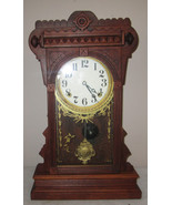 vintage GINGER STYLE WOOD CLOCK PENDULUM INDIA - £160.16 GBP
