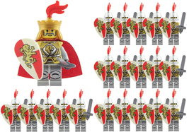 Medieval Red Lion Knights 21 Minifigures Lot SET C - £22.53 GBP