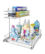 Gting Pull Out Sliding Cabinet Organizer for Kitchen/Bathroom 2-Tier Chrome - £17.14 GBP