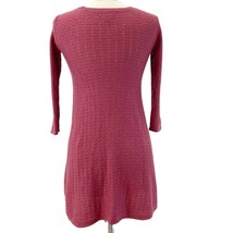 American Eagle Womens XXS Sweater Dress A-Line Berry Pink Round Neck Textured  - £15.38 GBP