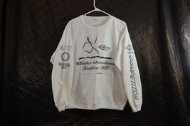 Whistler International Biathlon 1988 Large White Long Sleeve Shirt Truth NF Vtg - £19.05 GBP