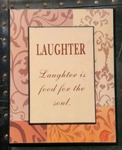 Laughter Is Food For The Soul Wall Plaque 9.5x7.5in. - £6.27 GBP