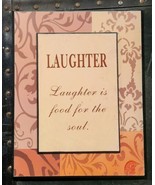 Laughter Is Food For The Soul Wall Plaque 9.5x7.5in. - $7.82