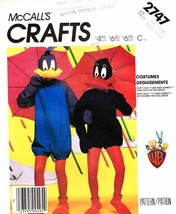 Road Runner &amp; Daffy Duck Costume Vtg 1986 Mc Call&#39;s 2747 Adult Size 36-38 Uncut - £23.59 GBP