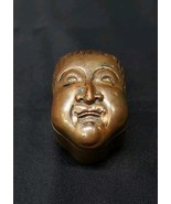 Antique 19th C. Asian Brass Snuff Pill Poppy Box Hinged Lid Oriental Fac... - $1,480.57 MXN
