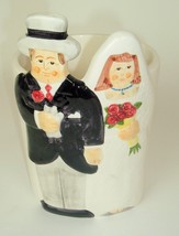 Sigma Tastesetter Les Artisan Vtg 1983 Bride and Groom Utensil holder Wedding - £15.76 GBP